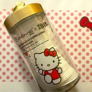 The Crème Shop x Hello Kitty 80 Premium Exfoliating Pads + Chic Reusable Jar